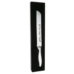 Icel Shabbes Kodesh 8'' AF Style serrated Silver Knife Gift Box