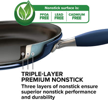 Load image into Gallery viewer, Analon 11 piece indigo cookware set