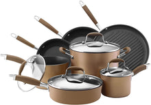Load image into Gallery viewer, Anolon 11 piece bronze cookware set