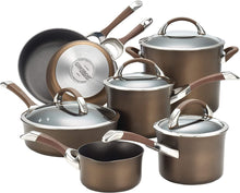 Load image into Gallery viewer, circulon 11 pc black symmetry  cookware set
