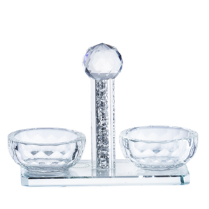 Crystal Salt Shaker With Silver Stones