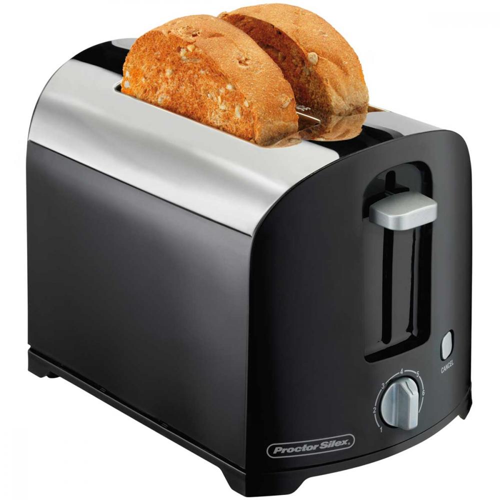 2 slice toaster black proctor silex