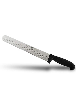 Icel Slicing Granton Edge knife 12'' straight Black