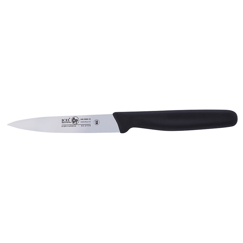 Icel Paring knive 4'' straight Black