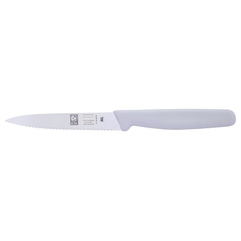 Icel Paring knives 4'' serrated White