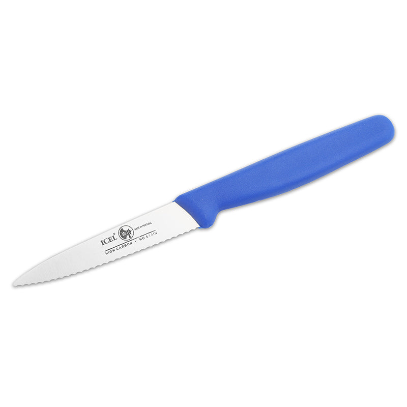 Icel Paring knife 3.5'' serrated Blue