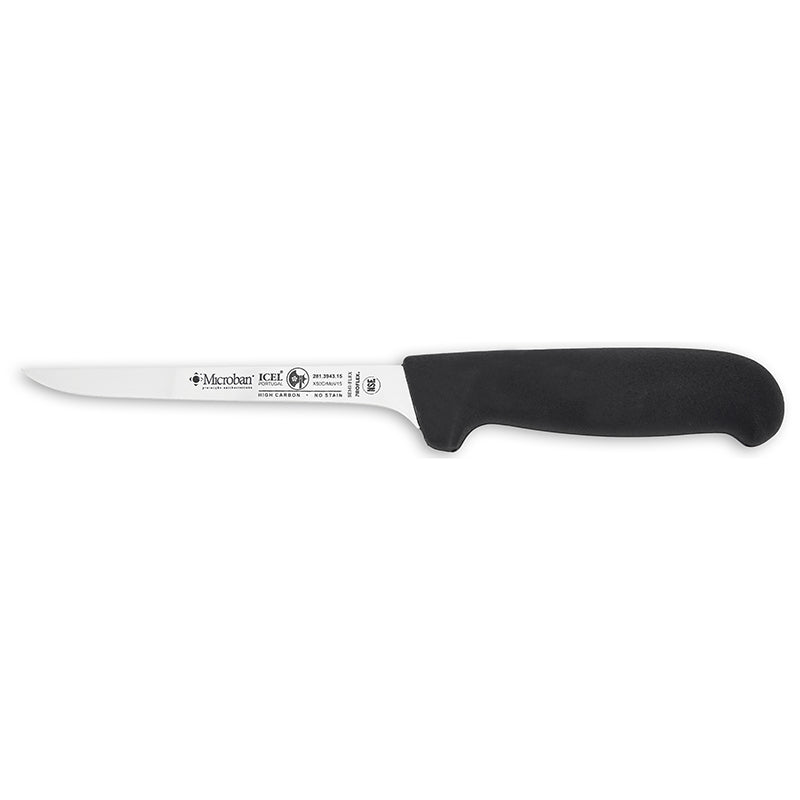 Icel Boning knives Semi Flex narrow 6'' straight Black