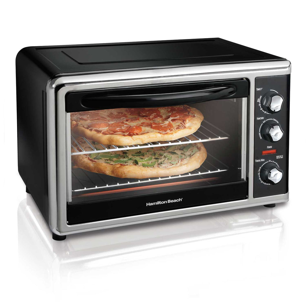 countertop oven with convection hamilton beach black