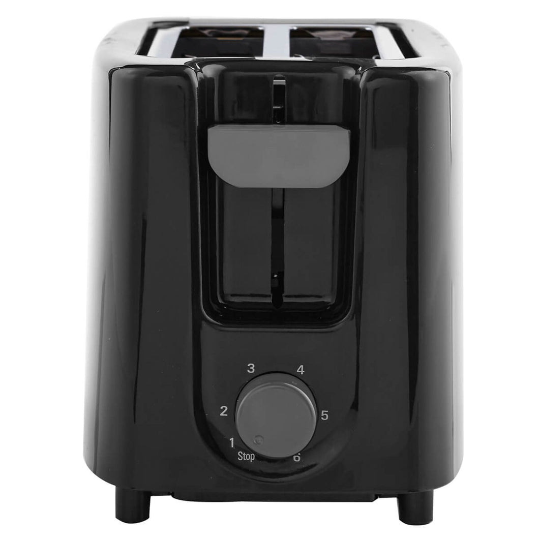 continental 2 slice toaster black