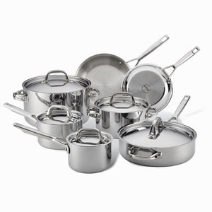 Analon 12 piece tri-ply stainless steel  cookware set