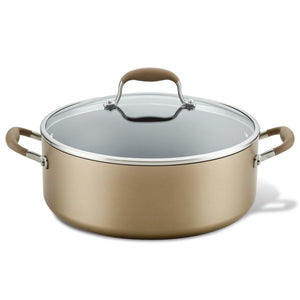 Anolon 7.5 quart wide stockpot bronze